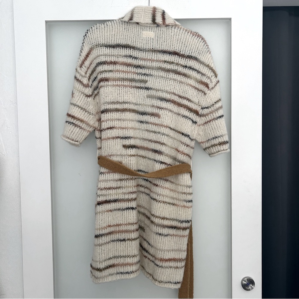 MOTHER The Drop short sleeve hip cardigan in between takes Alpaca Small/Medium - Picture 6 of 9